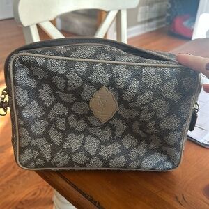 Authentic vintage YSL Giraffe print clutch/crossbody bag (added rings for chain)